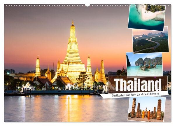 Thailand - Postkarten aus dem Land des Lächelns (Wandkalender 2025 DIN A2 quer), CALVENDO Monatskalender