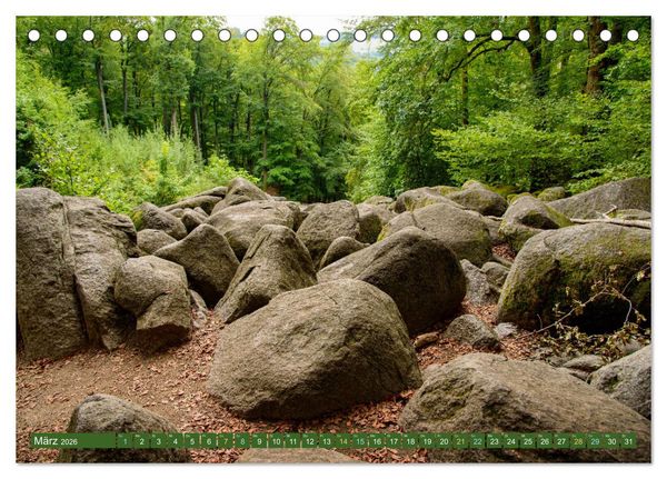 Produktbild: Das Felsenmeer - Natur pur im Odenwald (Tischkalender 2026 DIN A5 quer), CALVENDO Monatskalender