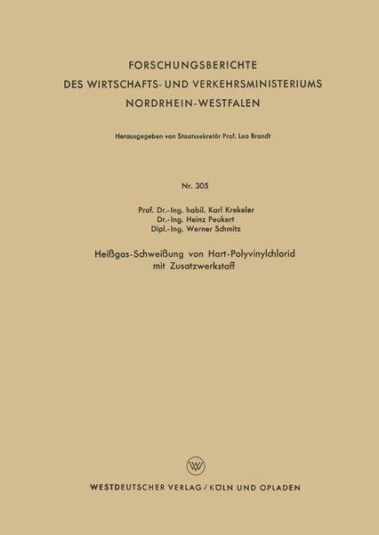 Produktbild: Hei&szlig;gas-Schwei&szlig;ung von Hart-Polyvinylchlorid mit Zusatzwerkstoff