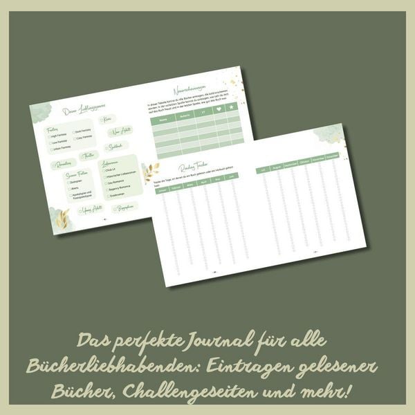 Produktbild: My Booklove: Mein Buch Journal - Salbei