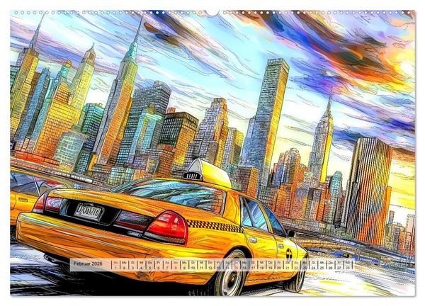 Produktbild: Comic City (Wandkalender 2026 DIN A2 quer), CALVENDO Monatskalender