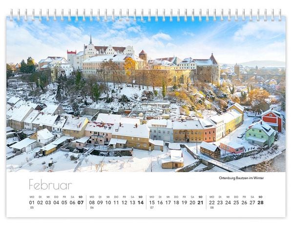 Produktbild: Kalender Sachsen von oben kompakt 2027