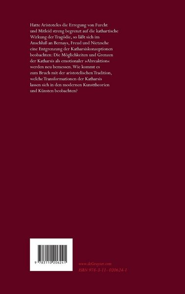 Produktbild: Grenzen der Katharsis in den modernen K&uuml;nsten