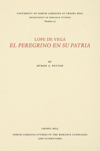 Produktbild: Lope de Vega, El Peregrino en Su Patria