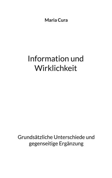 Produktbild: Information und Wirklichkeit