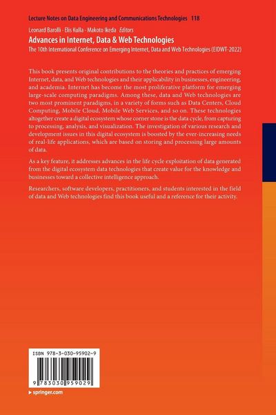 Produktbild: Advances in Internet, Data & Web Technologies