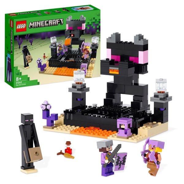 LEGO Minecraft 21242 Die End-Arena Set, Action-Spielzeug mit Enderdrache