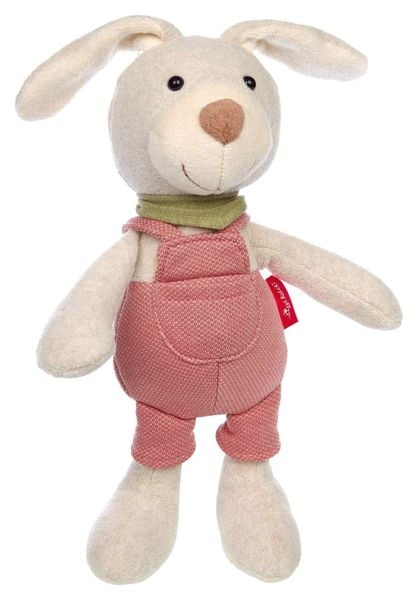 Produktbild: sigikid 39921 - Latzhosen-Hase Sweety, rot, Kuscheltier, ca. 32 cm