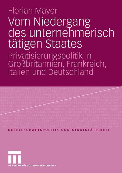 Produktbild: Vom Niedergang des unternehmerisch t&auml;tigen Staates
