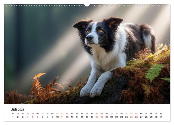Produktbild: Border Collies H&uuml;teprofis (Wandkalender 2026 DIN A2 quer), CALVENDO Monatskalender