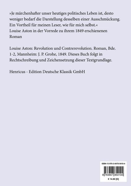 Produktbild: Revolution und Contrerevolution (Gro&szlig;druck)