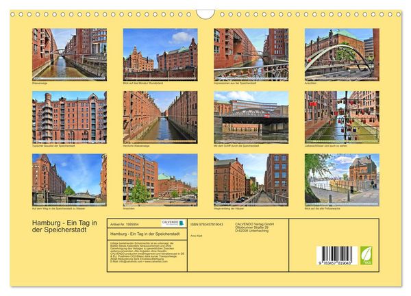 Produktbild: Hamburg - Ein Tag in der Speicherstadt (Wandkalender 2026 DIN A3 quer), CALVENDO Monatskalender