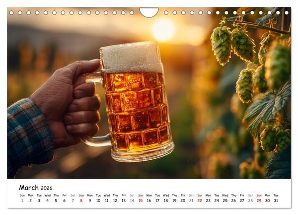 Produktbild: A Year of Beer - Bavarian Brews and Scenic Views (Wall Calendar 2026 DIN A4 landscape), CALVENDO 12 Month Wall Calendar