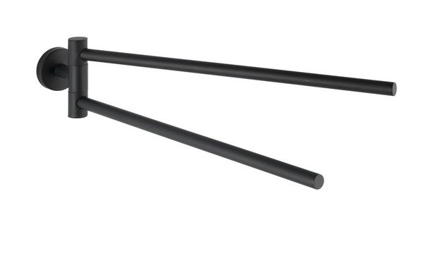 Produktbild: Handtuchhalter Mod. Bosio Black matt mit 2 Armen, rostfrei