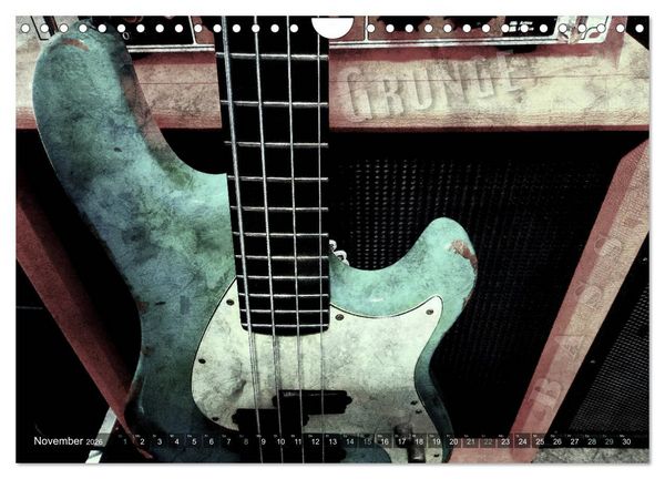 Produktbild: Gitarren - Grunge Style (Wandkalender 2026 DIN A4 quer), CALVENDO Monatskalender
