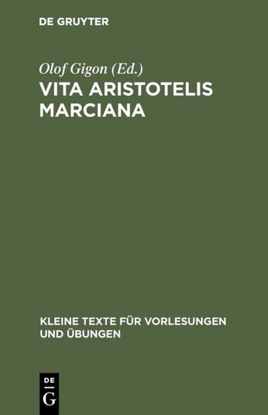 Produktbild: Vita Aristotelis Marciana