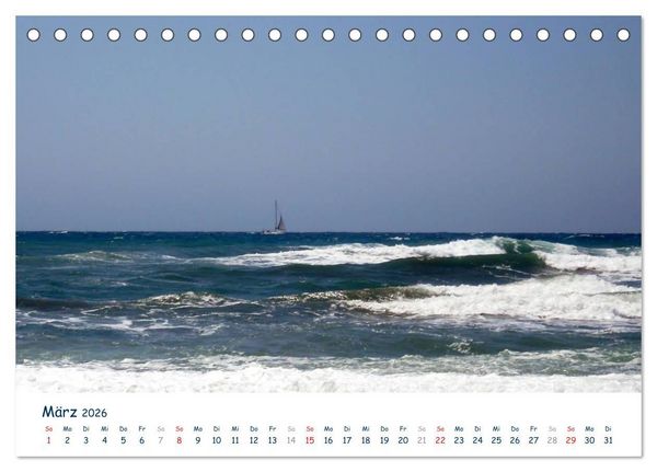 Produktbild: COSTA DEL SOL - Wellenspiel (Tischkalender 2026 DIN A5 quer), CALVENDO Monatskalender