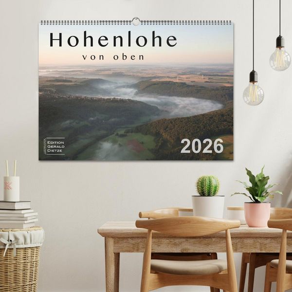 Produktbild: Hohenlohe von oben (Wandkalender 2026 DIN A2 quer), CALVENDO Monatskalender