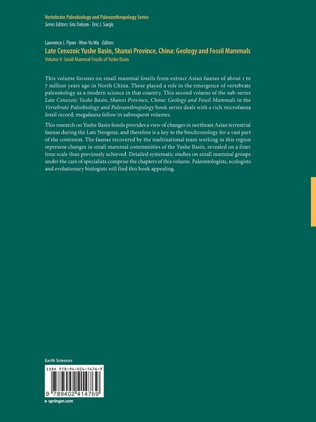 Produktbild: Late Cenozoic Yushe Basin, Shanxi Province, China: Geology and Fossil Mammals