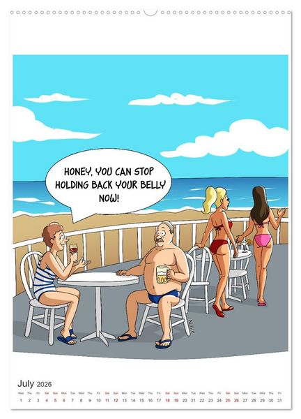 Produktbild: OK, Boomer - Cartoons (Wall Calendar 2026 DIN A2 portrait), CALVENDO 12 Month Wall Calendar