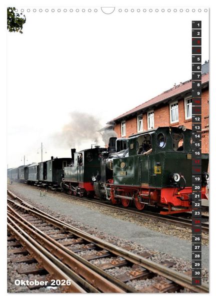 Produktbild: EISENBAHN - NOSTALGIE - 2026 (Wandkalender 2026 DIN A3 hoch), CALVENDO Monatskalender