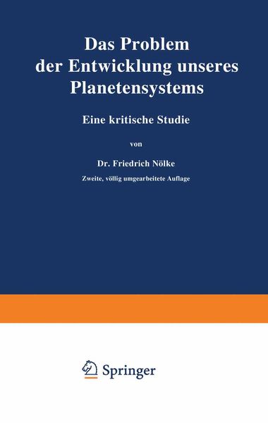 Produktbild: Das Problem der Entwicklung unseres Planetensystems
