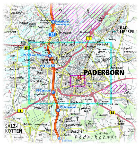 Produktbild: Publicpress Stadtplan Paderborn 1:14.000