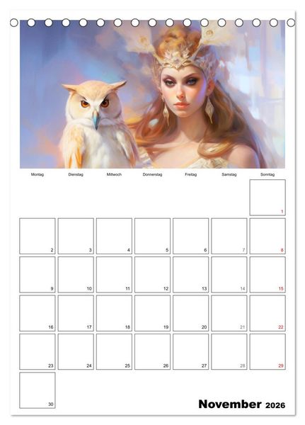 Produktbild: Der g&ouml;ttliche Planer. Aquarelle von antiken griechischen G&ouml;ttern (Tischkalender 2026 DIN A5 hoch), CALVENDO Monatskalender