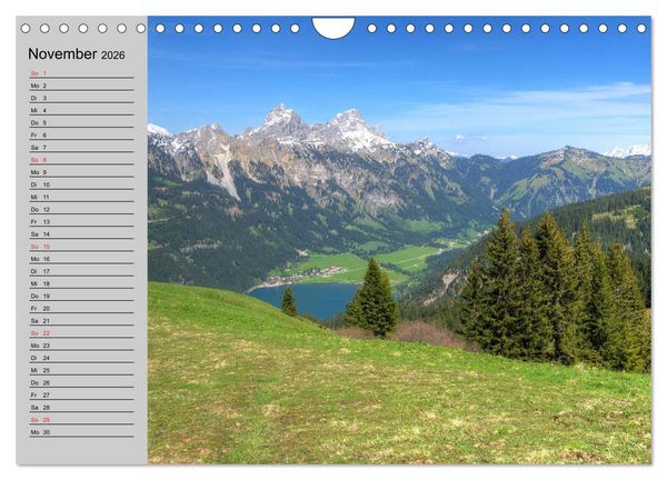 Produktbild: Tannheimer Tal (Wandkalender 2026 DIN A4 quer), CALVENDO Monatskalender