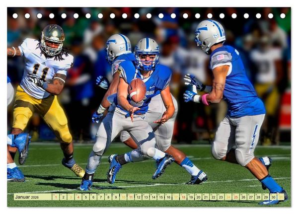 Produktbild: American Football - Taktik und Athletik (Tischkalender 2026 DIN A5 quer), CALVENDO Monatskalender