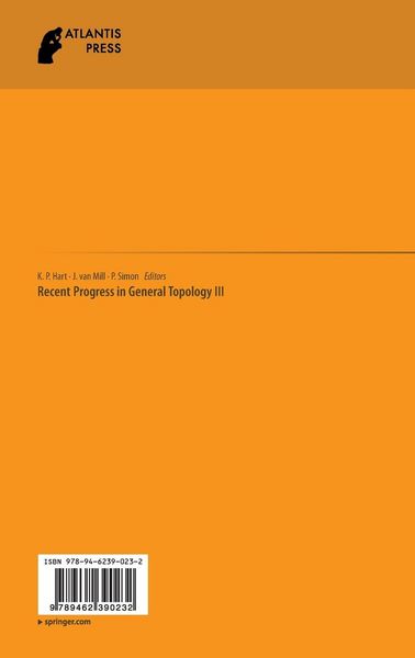 Produktbild: Recent Progress in General Topology III
