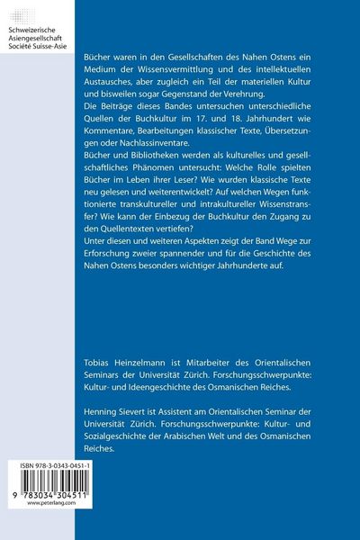 Produktbild: Buchkultur im Nahen Osten des 17. und 18. Jahrhunderts