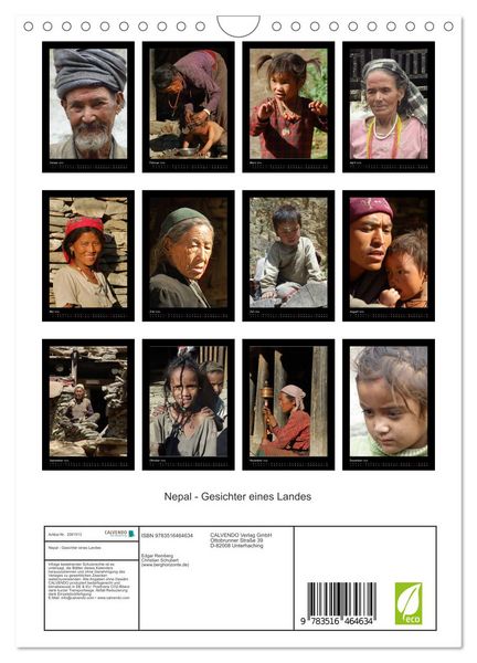 Produktbild: Nepal - Gesichter eines Landes (Wandkalender 2026 DIN A4 hoch), CALVENDO Monatskalender