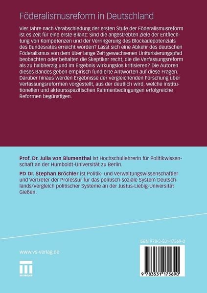 Produktbild: F&ouml;deralismusreform in Deutschland
