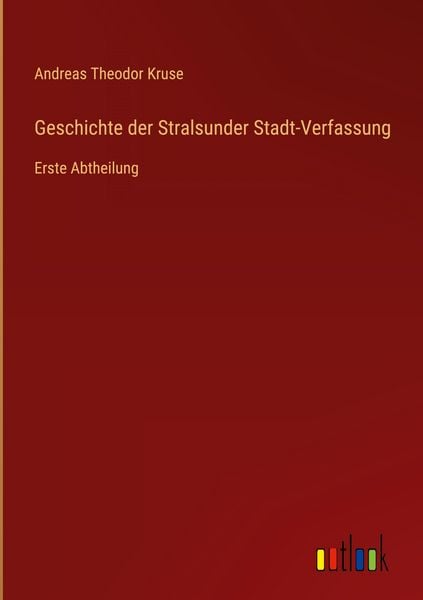Produktbild: Geschichte der Stralsunder Stadt-Verfassung