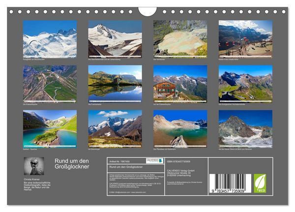 Produktbild: Rund um den Gro&szlig;glockner (Wandkalender 2026 DIN A4 quer), CALVENDO Monatskalender