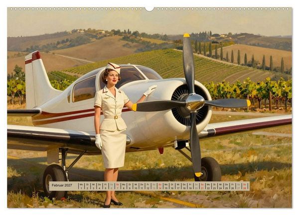 Produktbild: Lack und Leinwand &ndash; Flieger (hochwertiger Premium Wandkalender 2027 DIN A2 quer), Kunstdruck in Hochglanz