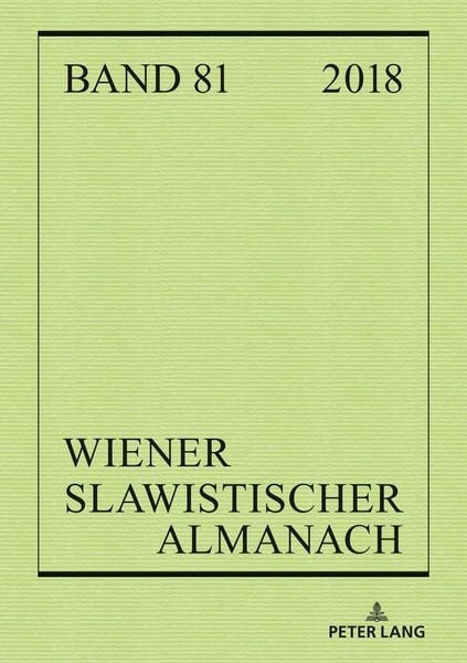Produktbild: Wiener Slawistischer Almanach Band 81/2018