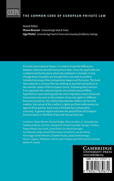 Produktbild: Security Rights in Movable Property in European Private Law