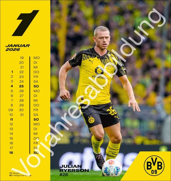 Produktbild: BVB Postkartenkalender 2027
