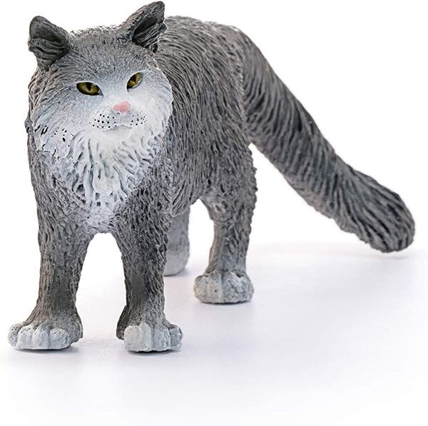Figura Schleich Gato Maine Coon – 8x3x4 Cm – De La Colección FARM WORLD – Para Niños A Partir De 3 Años Figura Schleich Maine Coon