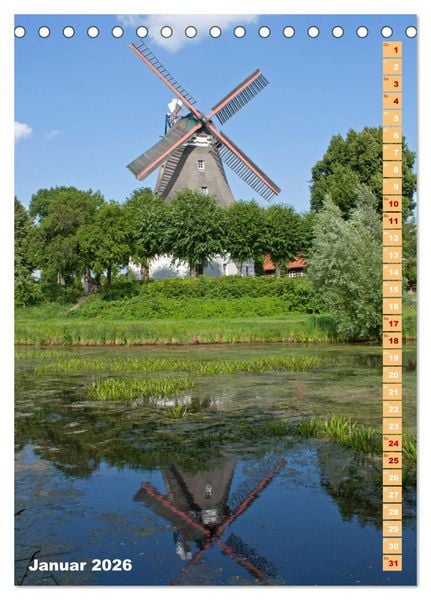 Produktbild: Deutschlands historische Windm&uuml;hlen (Tischkalender 2026 DIN A5 hoch), CALVENDO Monatskalender