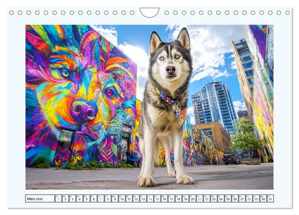 Produktbild: Siberian Husky. Kraftvolle Hunde voller Lebenslust und Energie (Wandkalender 2026 DIN A4 quer), CALVENDO Monatskalender