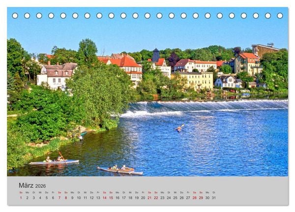 Produktbild: Die Saale Von Franken zur Elbe (Tischkalender 2026 DIN A5 quer), CALVENDO Monatskalender