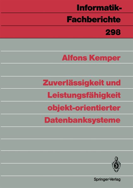 Produktbild: Zuverlässigkeit und Leistungsfähigkeit objekt-orientierter Datenbanksysteme