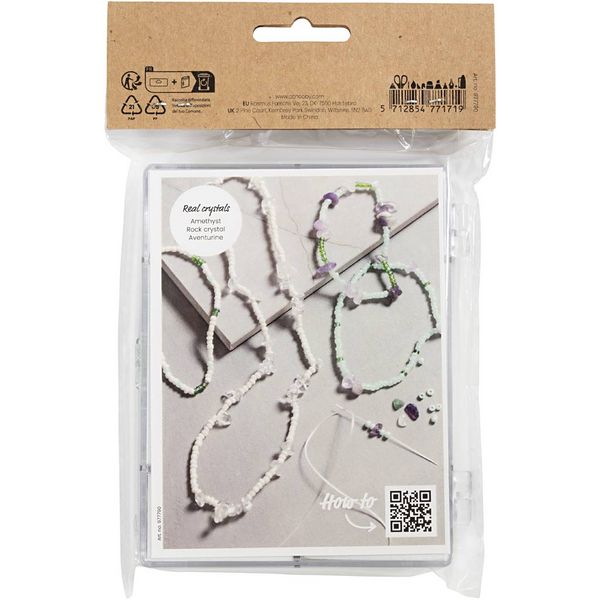 Produktbild: Creativ Company Kreativ Mix Schmuck, Kristalle, Gr&ouml;&szlig;e 2,6-10 mm, Lochgr&ouml;&szlig;e 0,8-1,2 mm, sortierte Farben