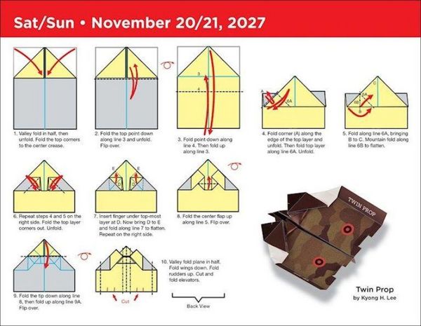 Produktbild: Paper Airplane Fold-a-Day &ndash; Papierflieger-Faltvorlage f&uuml;r jeden Tag 2027