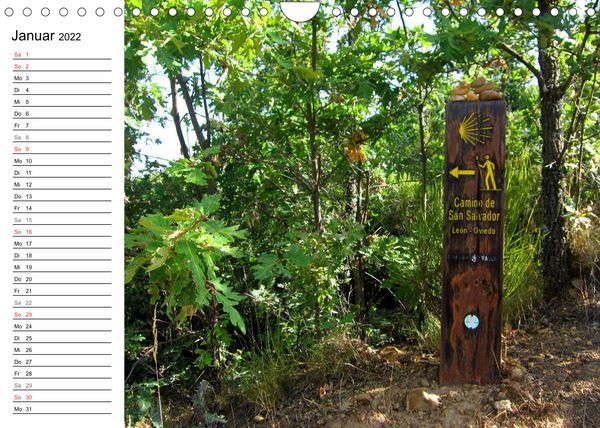 Produktbild: Jakobsweg - Camino San Salvador (Wandkalender 2022 DIN A4 quer)