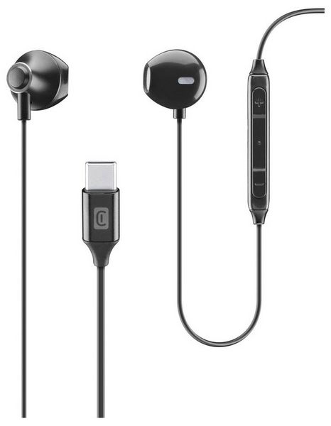 Produktbild: Cellularline In Ear Headset kabelgebunden Schwarz Lautst&auml;rkeregelung