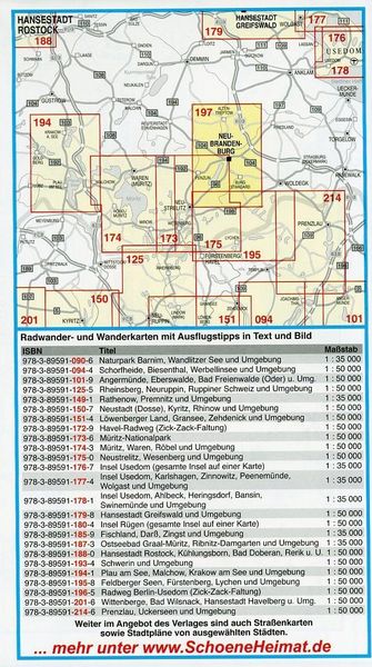 Produktbild: Radwander- und Wanderkarte Neubrandenburg, Altentreptow und Umgebung